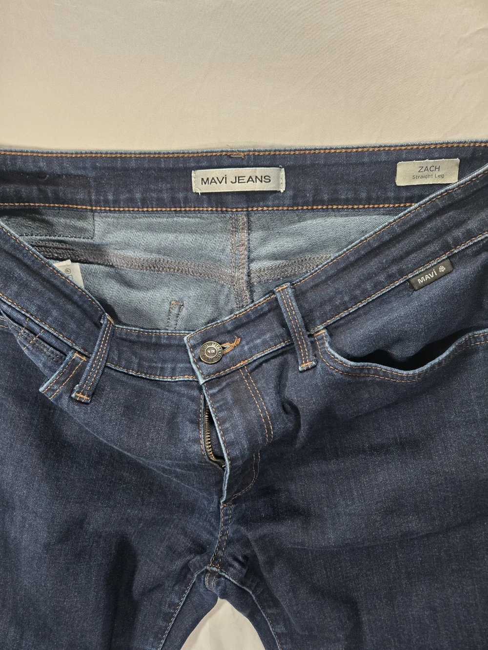 Mavi Men's Dark Blue Straight Leg Jeans